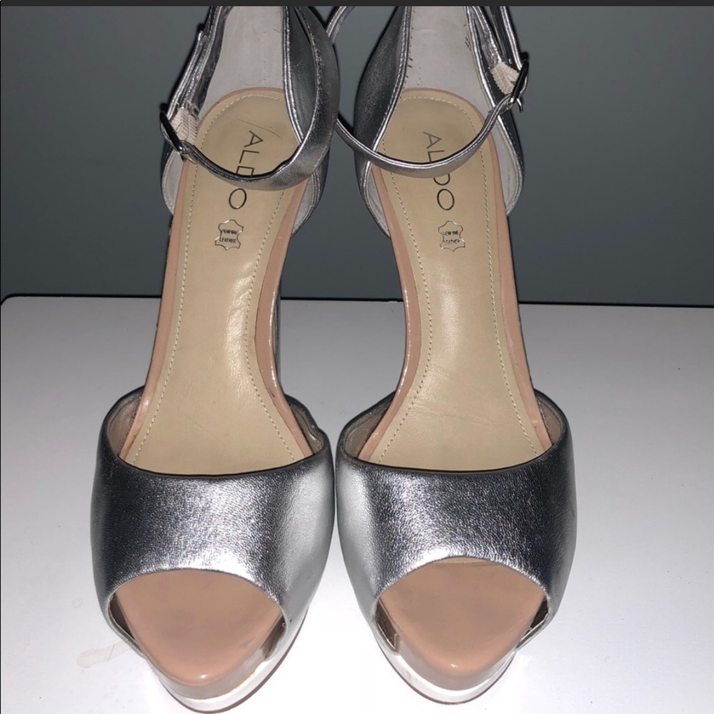 Silver Aldo shoes (special occasion shoe)